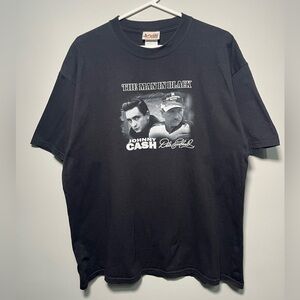 Johnny Cash Dale Earnhardt NASCAR graphic double sided T-shirt XL